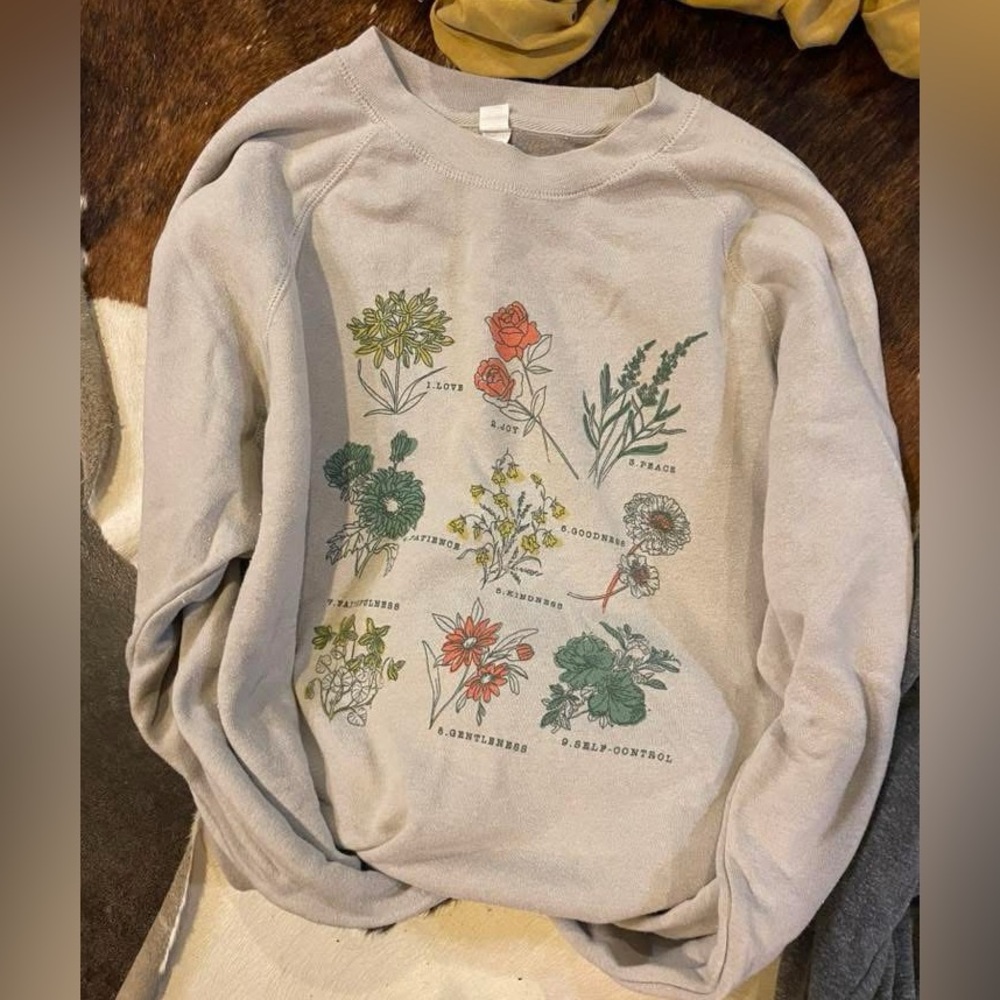 Floral Fruits of the Spirit Graphic Sweatshirt